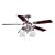 52 Inch Brushed Nickel Bellhaven Ceiling Fan 4 Lights 5 Reversible Blades