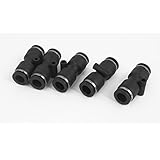 uxcell　クイックカプラ　クイック継手　2ウェイ　ストレート　空気圧　5個