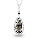Natural Smoky Quartz and Diamond Necklace Pendant in 10k White Gold - 5.20 cttw