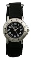 Limit  5156.24  Childrens  Silver coloured  Black dial,  Black quick release canvas strap watch