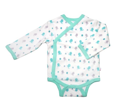 Baby Boys' Organic Pattern Kimono Bodysuit