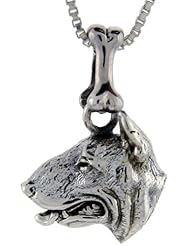 Sterling Silver Bull Terrier Dog Pendant