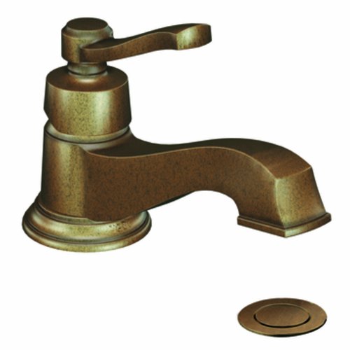 Moen CA6202AZ Rothbury One-Handle Low Arc Bathroom Faucet, Antique Bronze