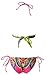 VonFon Flower Printing Push Up Top & Triangle Bottom Women Swimwear Bikini Pink Small