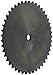 Browning 50A45 Plate Roller Chain Sprocket, Single Strand, Type A Hub, Steel, 3/4" Stocked Bore, 45 Teeth