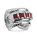 Fritz Casuse Sterling Silver Red Coral Ring and Guard picture