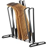 Whitmor 6196-4342 3 Pair Boot Organizer, Black/Silver