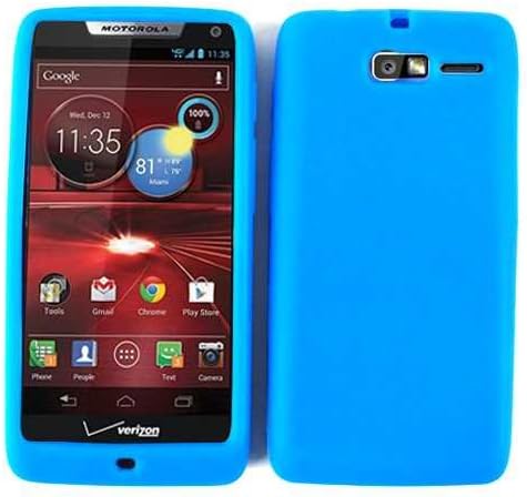 Cell Armor Motorola Droid Razr M 4G Let Deluxe Silicone Skin - Retail Packaging - Blue