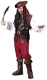 Fun World Costumes Men's Mens High Seas Buccaneer, Brown, One Size