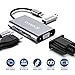 USB C Hub,Upgrade 10 Protection 4 in 1 USB C to HDMI 4K+VGA Adapter,HDMI+VGA Dual Display,USB 3.0 5Gbps 900mA(Max) Output,100W Power Delivery for Nintendo Switch/MacBook Pro/Air/Ipad Pro/Dell XP
