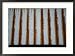 Lines of rust make a bold pattern across an old corrugated barn roof Framed Art Poster Print by Stephen St. John, 29x21 Image