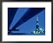 Alaska Oil Pipeline and Oil Rig at Night Framed Art Poster Print by Kenneth Garrett, 22x18