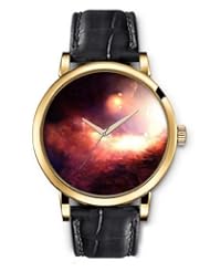 SPRAWL Aanalog Fashion Series Gold Ladies Watches of Genuine Black Leather Strap,Unique Wrist Watch for Women Girls Designed with the universe
