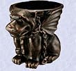 iron gargoyle statue gothic desk sculpture pen holder (Digital Angel Decor)