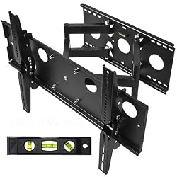 CHEETAH MOUNTS APDAM3B PLASMA LED LCD ARTICULATING DUAL ARM FLAT SCREEN TV WALL MOUNT BRACKET