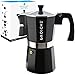 GROSCHE Milano Stovetop Espresso Maker Moka Pot 9 Cup, 15.2 oz, Black. Cuban Coffee Maker Stove top coffee maker Moka Italian espresso greca coffee maker brewer percolator