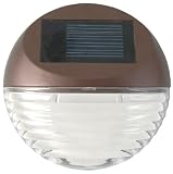 Moonrays 95027 Wall/Post Mount Solar Deck Light, Round