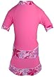 Wave Rider UV Sun Protective Girls 2 Piece Set: Short Sleeve Top & Skirt w/ Built-in Bikini (UPF 50+)