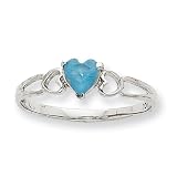 14k Gold White Gold Aquamarine Birthstone Ring