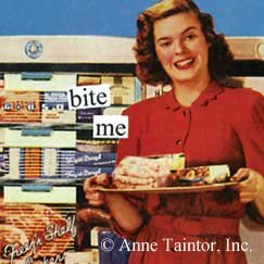 Bite Me Refrigerator Magnet by anne taintor