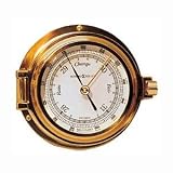 HOWARD MILLER FIRST MATE BRASS BAROMETER QUARTZ MOVEMENT