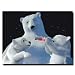 Best Quality Coke Polar Bear with Cubs and Coke Bottle - 18 x 24 Inches