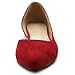 Ollio Women's D'Orsay Shoe Comfort Faux Suede Pointed Toe Ballet Flat