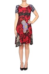 Cotton Round Neck One Shoulder Short Sleeves  Dress