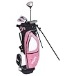Voit XP Junior Golf Set for Girls Ages 8-12 Clubs & Pink Stand Bag
