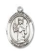 Sterling Silver St. Uriel Medal Pendant with 24" Stainless Steel Chain in Gift Box