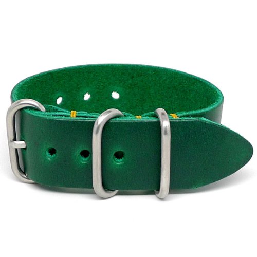 DaLuca Limited Edition 1 Piece NATO Watch Strap - Green Cavalier Matte Buckle 20mm DaLuca Limited Edition 1 Piece NATO Watch Strap - Green Cavalier Matte Buckle 20mm