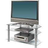 Sona AVCR42/3-G Clear Glass LCD & Plasma TV Stand