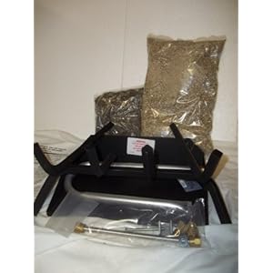 Natural Gas Fireplaces - 18" Vented Gas Log Dual Burner Fireplace Hearth Set Kit BVDR18