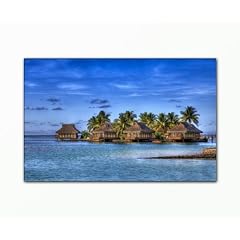 SENSATIONSPREIS! Bild auf Leinwand - modern Art Design (maldives_hotel_house-70x110cm) Kunstdruck auf Rahmen mit Bilder Motiv (Meer Hotel H�user Insel Urlaub Reise) . Schn�ppchen, ideal als Geschenk f�r Familie & Freunde. Sch�ner wohnen mit Foto als Bild - Picture at Home. 100% Made in Germany - Qualit�t aus Deutschland. Weitere sch�ne Foto Bilder im Bild Online Shop (murale canvas picture art print image l�mina).