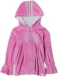 Adidas Girls 2-6x Adidas Velour Hooded Zip Front Tunic Jacket
