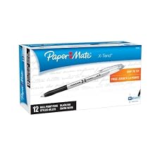 Paper Mate X-Tend Stick Medium Tip Ballpoint Pens, 12 Black Ink Pens (25301NW)