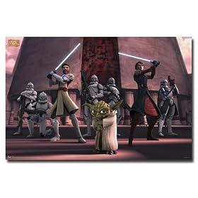 Star Wars: The Clone Wars (Group) Movie Poster Print - 24" X 36"