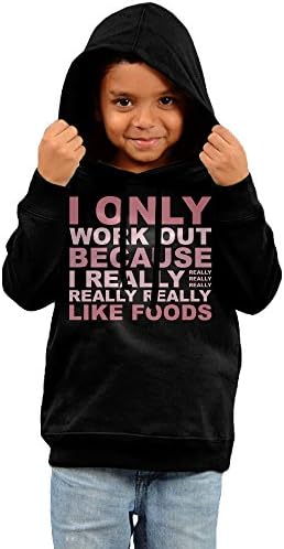 I Only Work Out Because I Really Like Foods Soft Toddler Hooded Sweatshirt