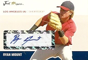 2007 Just Minors Just Autographs Signatures 32 Ryan Mount - Los Angeles Angels (Rookie Parallel - Autographed - Baseball Cards)