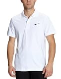 NIKE Herren Laufshirt AD CLUB POLO JERSEY SOLID, white/black, S, 413513-100