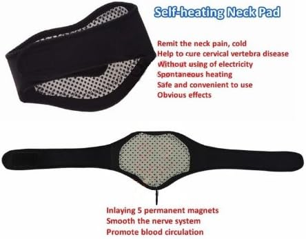 2pcs/lot Tourmaline Heating Neck Pad 5 Tourmaline Stones Magnetic Therapy