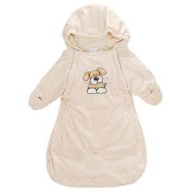 Baby Dove Puppy Embroidered Hooded Car Bag (Sizes 0M  6M)