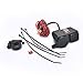 Exlight Add on Kit Waterproof Durable Double 5v USB Phone GPS Charging 12v Motorcycle Cigarette Lighter Integration Motorbike Power Port Socket Charger with Switch Handlebar Bracket Mount and Built in Fuse Black in Colour