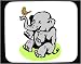 Decorated Mouse Pad with dumbo, friends, baby, elephant, bird, animal