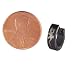 Pugster Small Black Butterfly Stainless Steel Mens Ladies Unisex Hinged Snap Huggie Hoop Earrings image 2