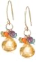 14k Yellow Gold Citrine Briolette Drop and Multi-Gemstone Beaded Earrings