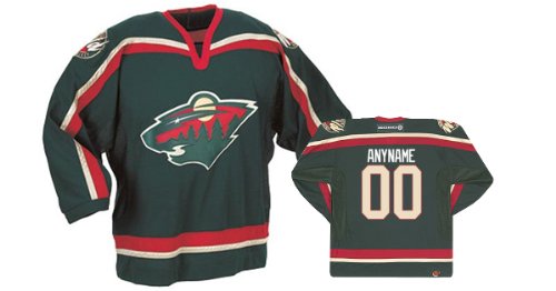 Buy ANYNAME #00 Minnesota Wild CCM 550 Series Replica NHL Hockey Jersey (NHLPA Certified Custom Sewn...