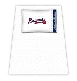 Best Quality Micro Fiber Sheet Set - Atlanta Braves MLB /Color White Size Twin