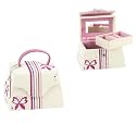 Juliana Jewel Box with Butterflies - Pink/Cream Sloped Sides