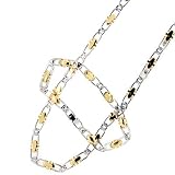Stainless Steel Gold Tone Cross Link Men Bracelet Chain Set